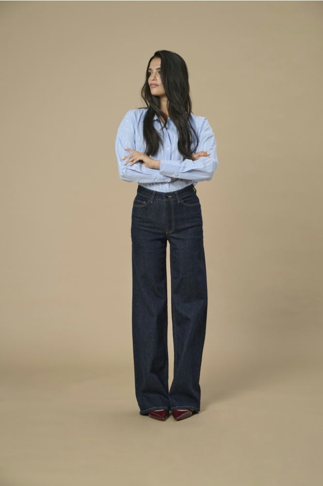 JDYFELINA-FINA HW WIDE RINSE JNSDNM 15354213 DARK BLUE DENIM